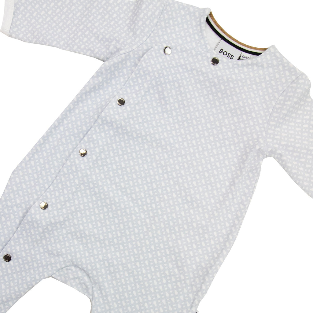 Hugo Boss Kids Baby Sleeper & Hat Set Pale Blue 771