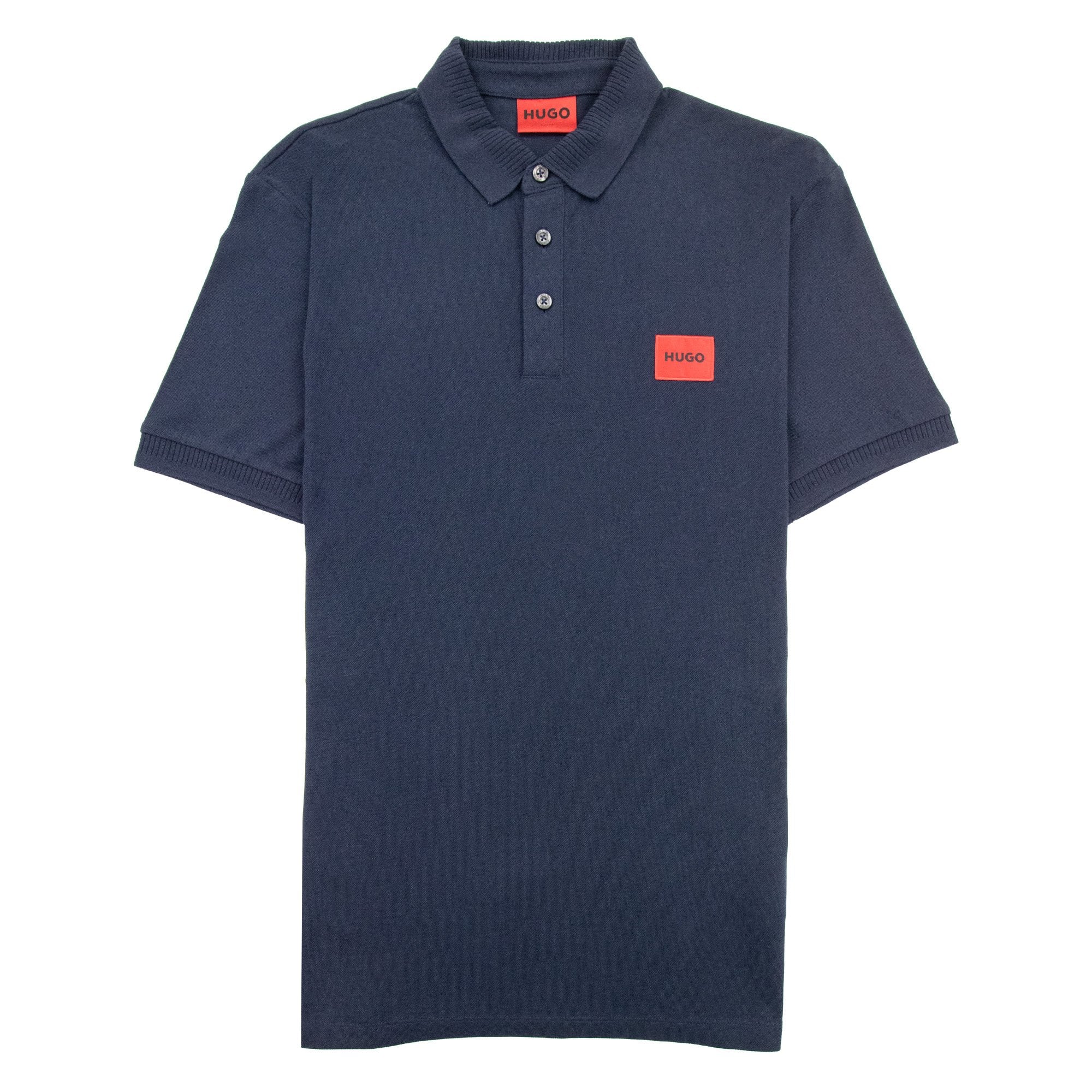 Hugo Dereso Logo Polo Shirt Dark Blue 405