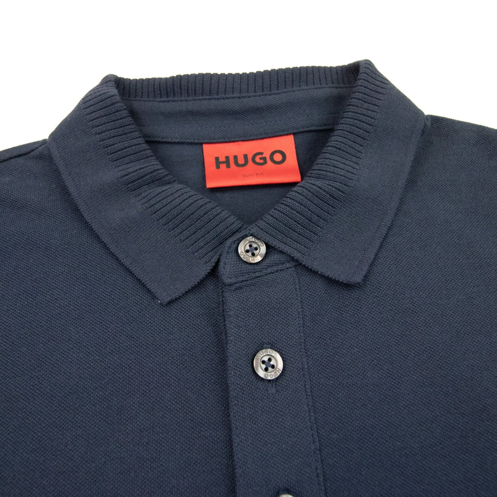 Hugo Dereso Logo Polo Shirt Dark Blue 405