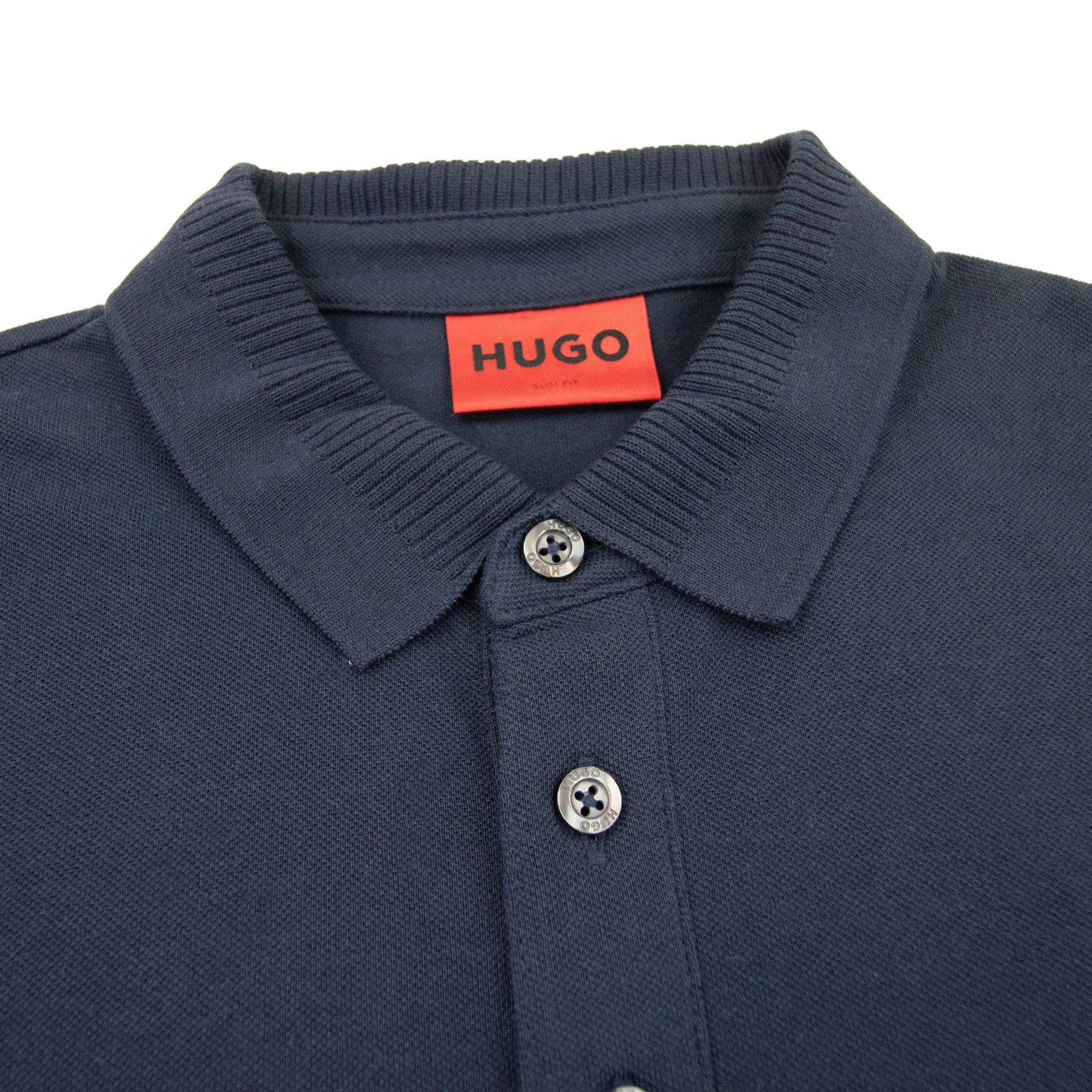 Hugo Dereso Logo Polo Shirt Dark Blue 405