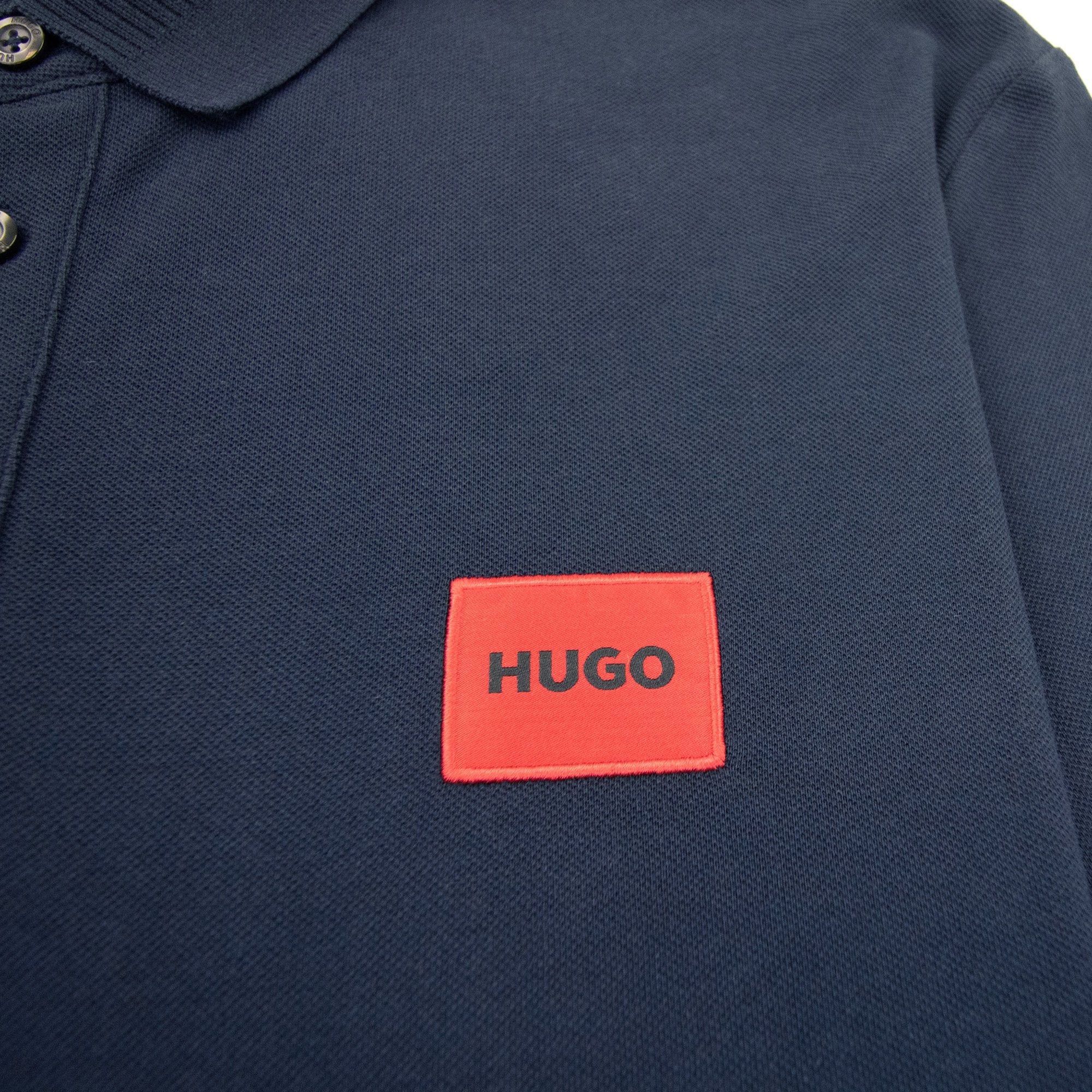 Hugo Dereso Logo Polo Shirt Dark Blue 405