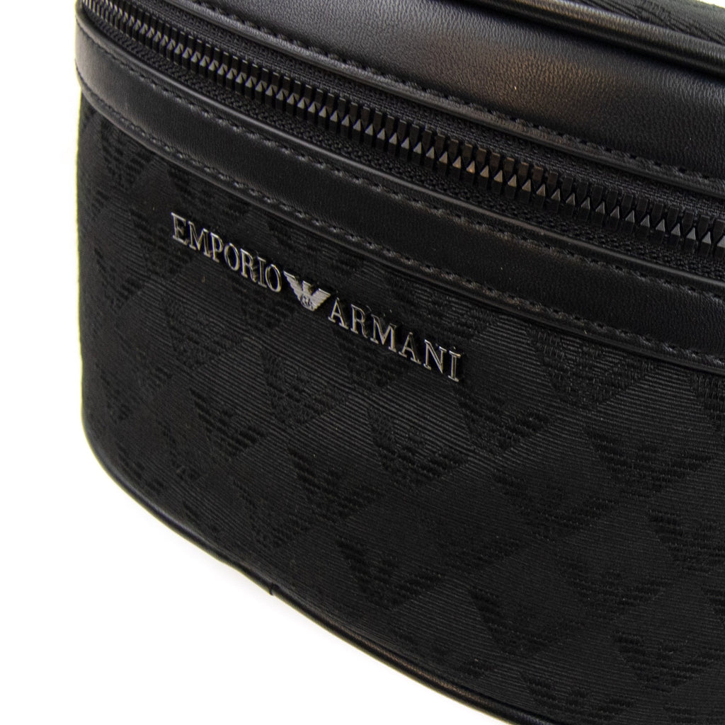 Emporio Armani All Over Eagle Jacquard Nylon Belt Black/black/black