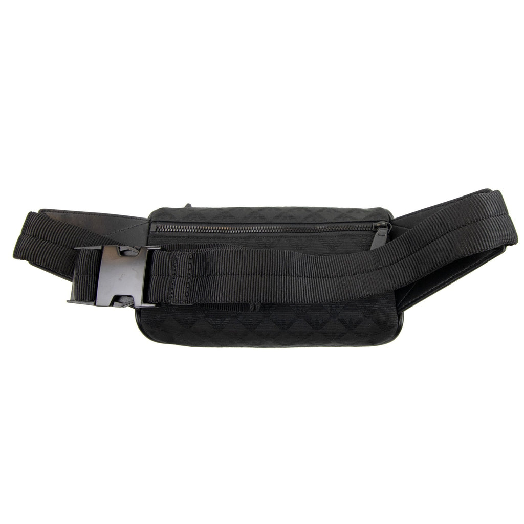 Emporio Armani All Over Eagle Jacquard Nylon Belt Black/black/black