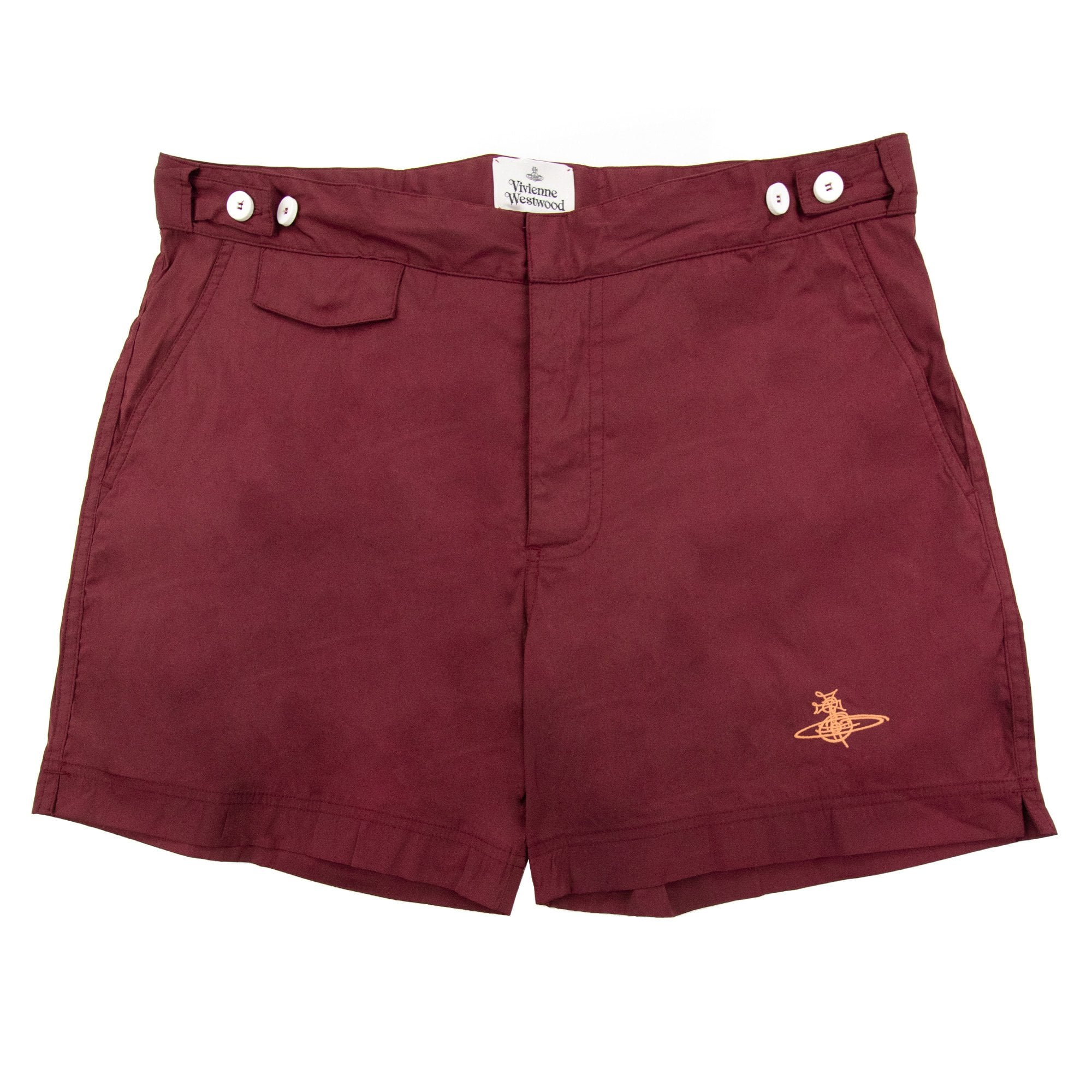Vivienne Westwood Orb Embroidered Logo Shorts Wine