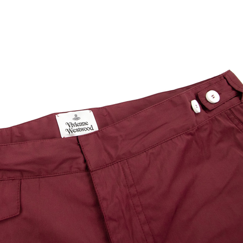 Vivienne Westwood Orb Embroidered Logo Shorts Wine