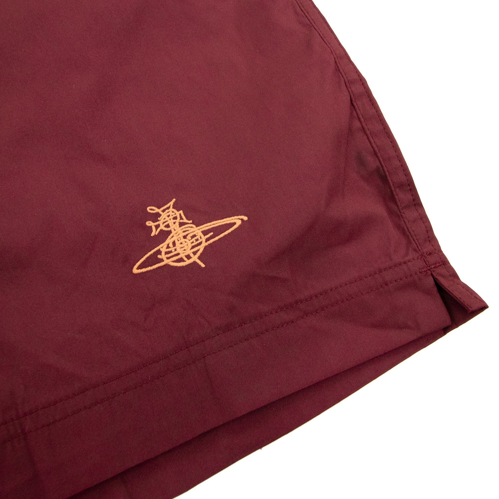 Vivienne Westwood Orb Embroidered Logo Shorts Wine