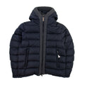 Moncler Wool Neck Double Zip Coat Navy