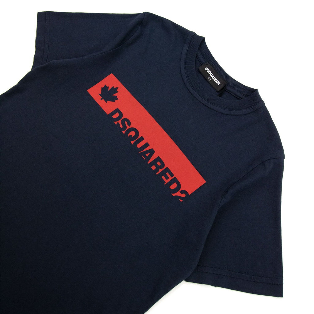 Dsquared2 Kids Bar Short Sleeve T-shirt Dark Navy