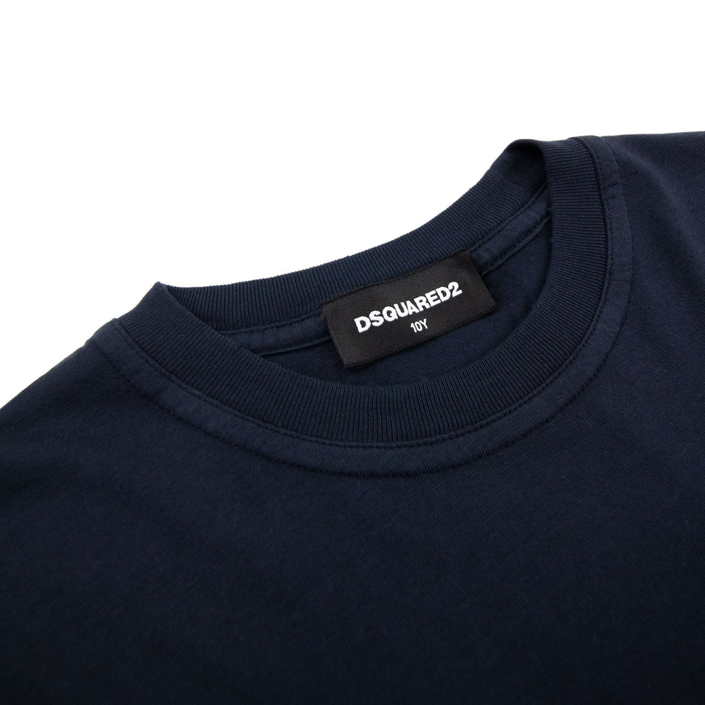 Dsquared2 Kids Bar Short Sleeve T-shirt Dark Navy