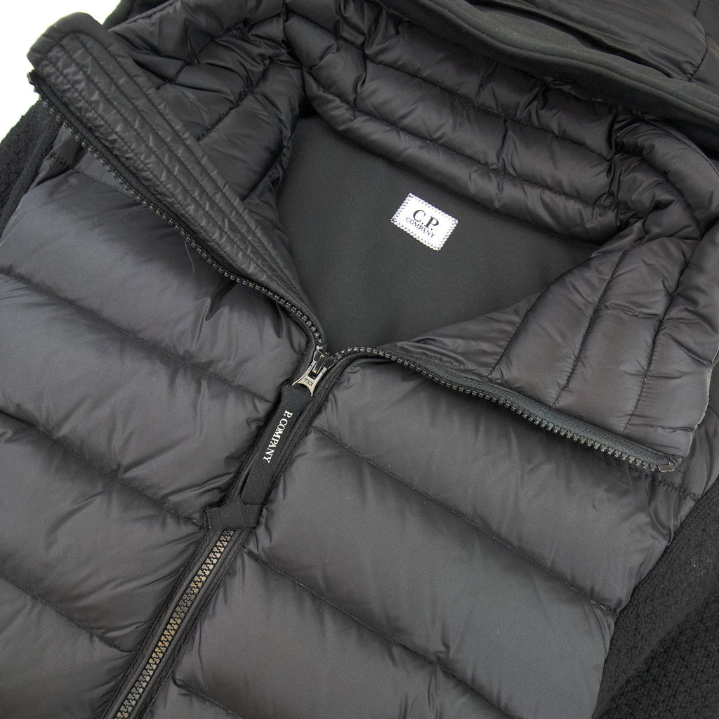 Cp Company Down Front Knitted Jacket Black 999