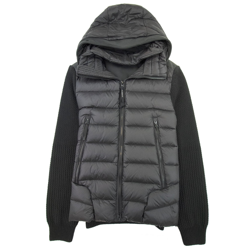 Cp Company Down Front Knitted Jacket Black 999