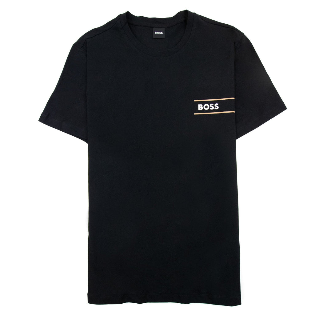 Hugo Boss Organic-cotton Underwear T-shirt With Stripes And Black