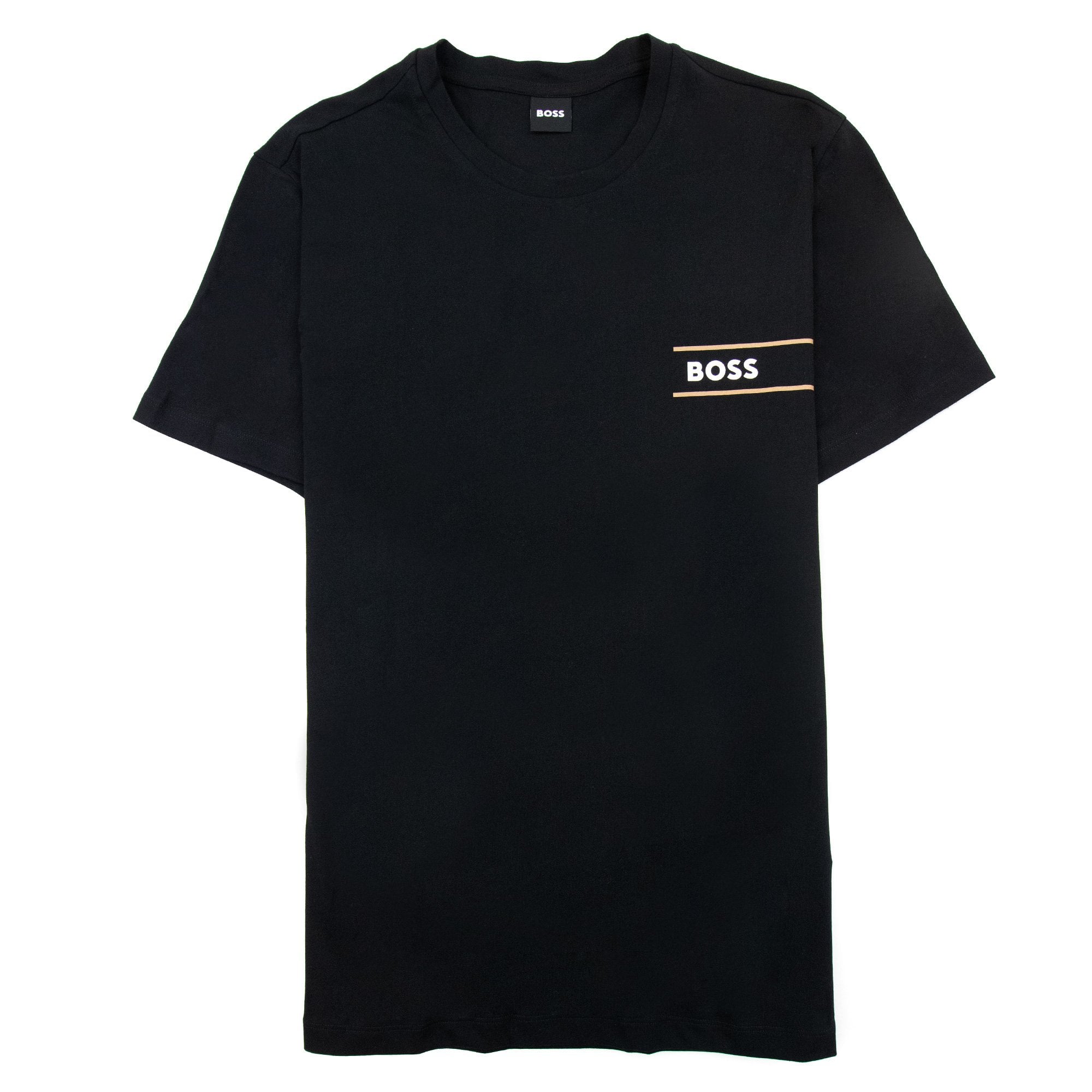 Hugo Boss Organic-cotton Underwear T-shirt With Stripes And Black