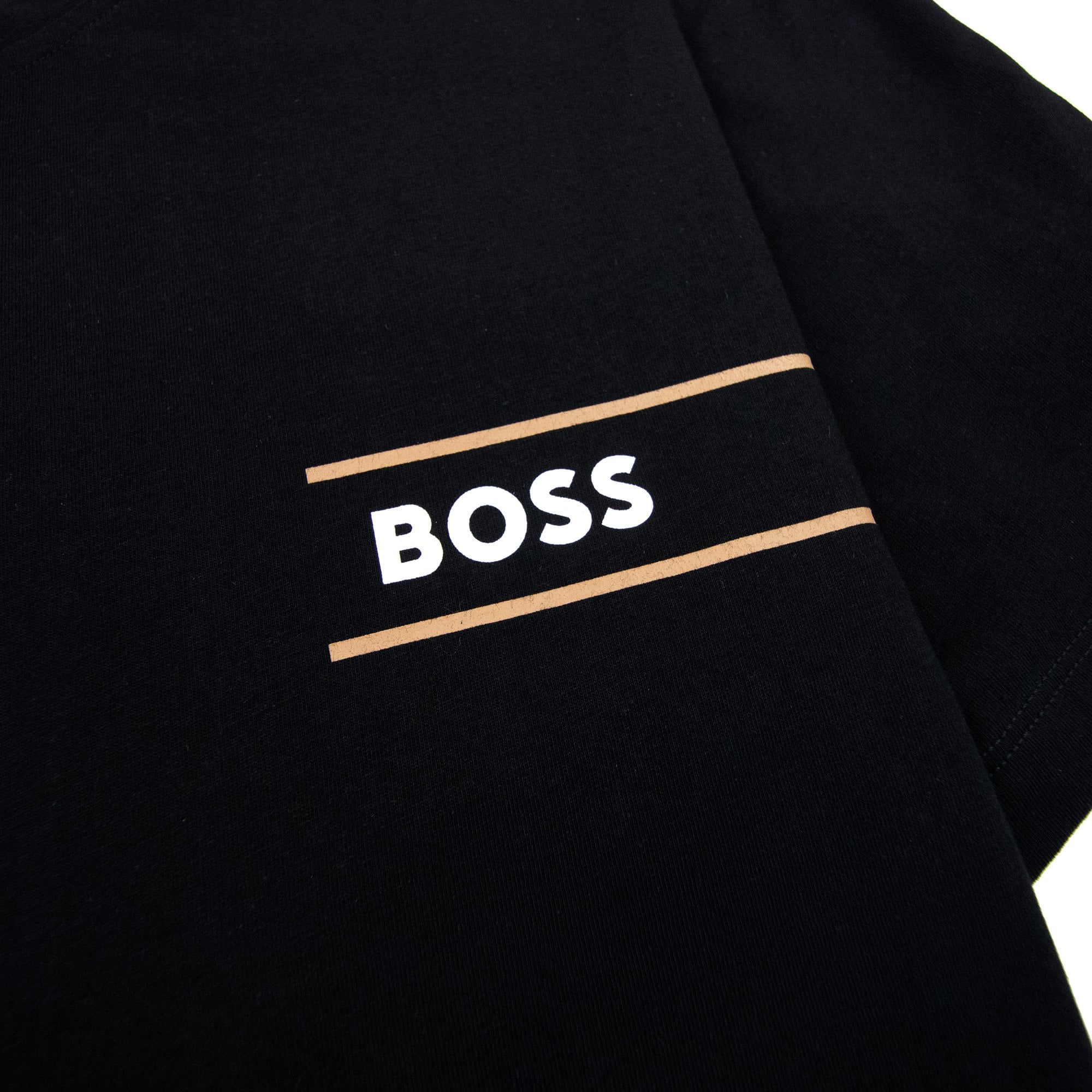 Hugo Boss Organic-cotton Underwear T-shirt With Stripes And Black