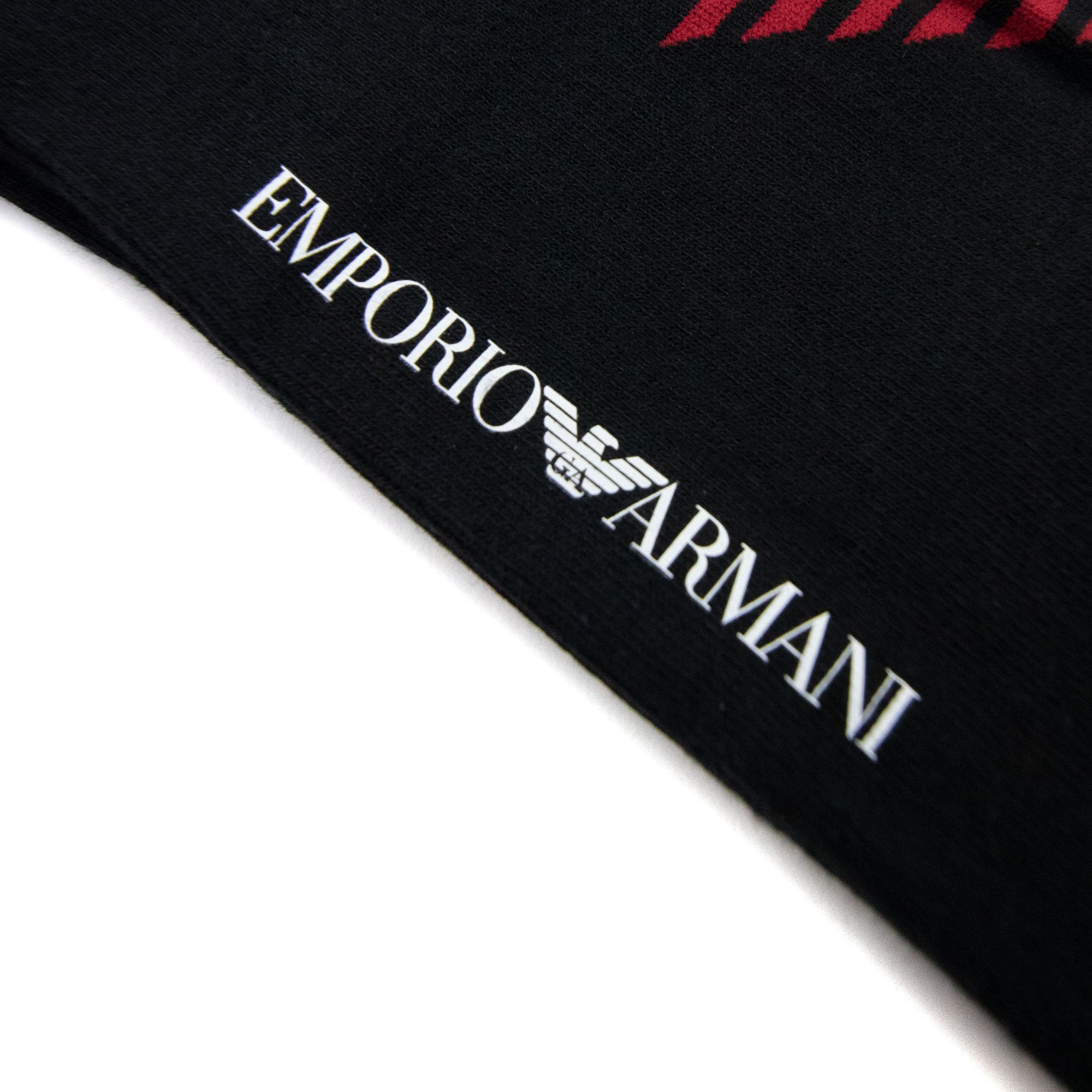 Emporio Armani 3 Pack Trainer Socks Black/red