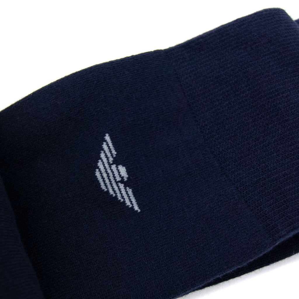 Emporio Armani 3 Pack Multi Logo Socks Navy