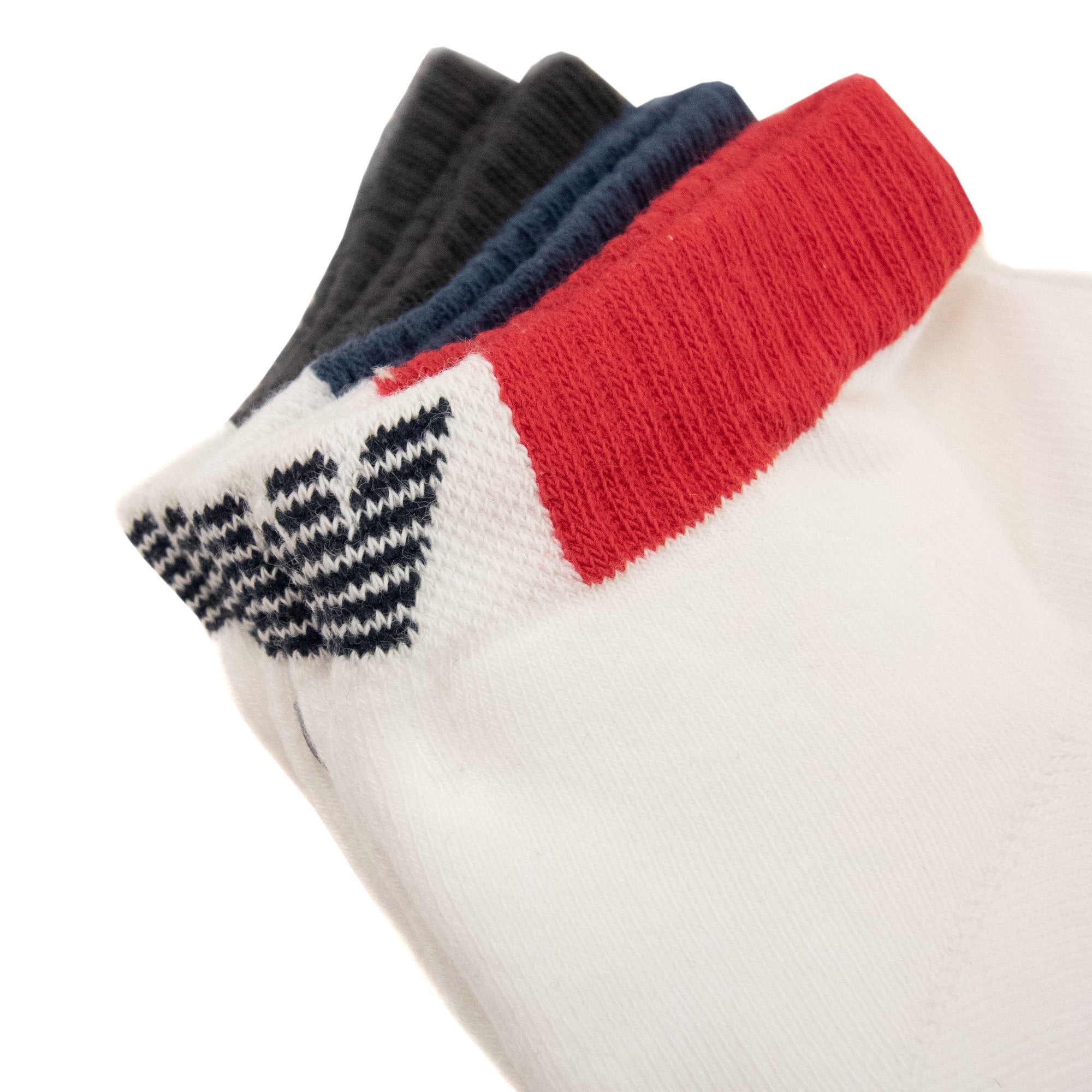 Emporio Armani Intimates Eagle Logo Trainer Socks White