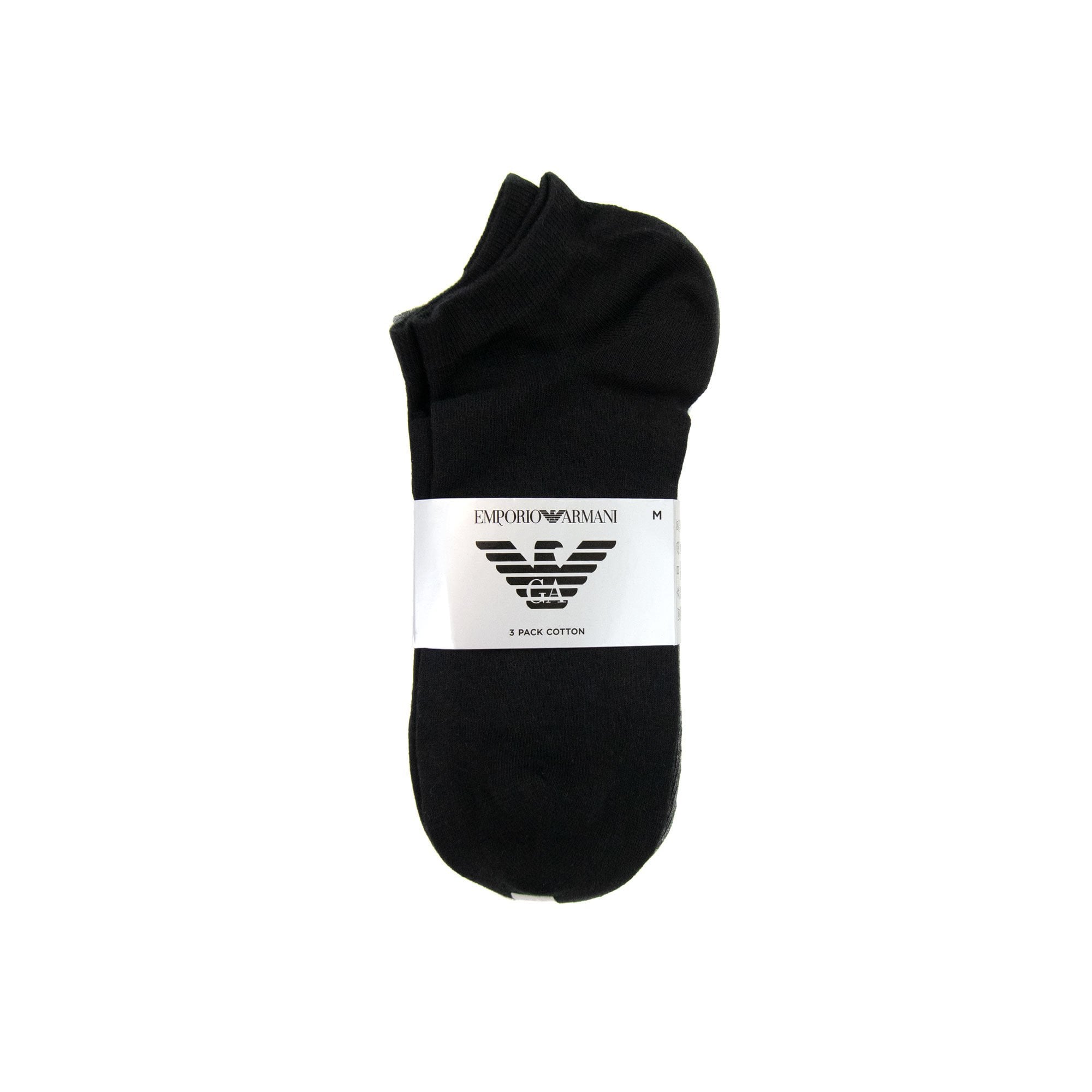 Emporio Armani 3 Pack Trainer Socks Black White Grey