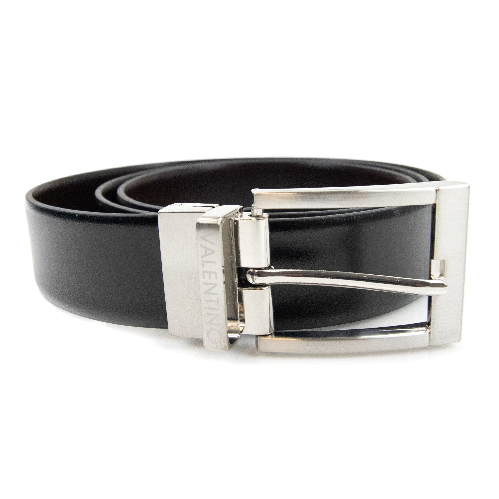Valentino Parure Slice Belt & Key Chain Set Nero