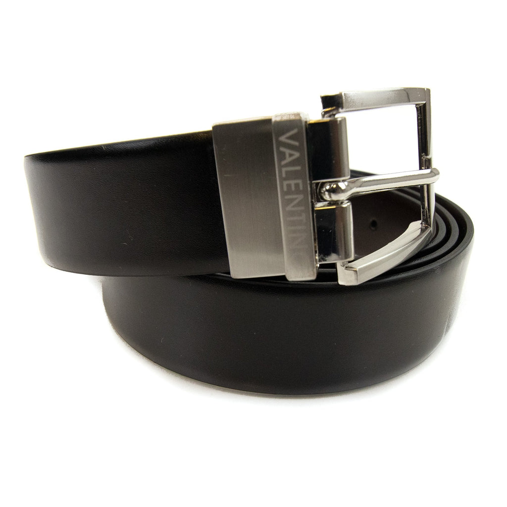 Valentino Parure Slice Belt & Key Chain Set Nero