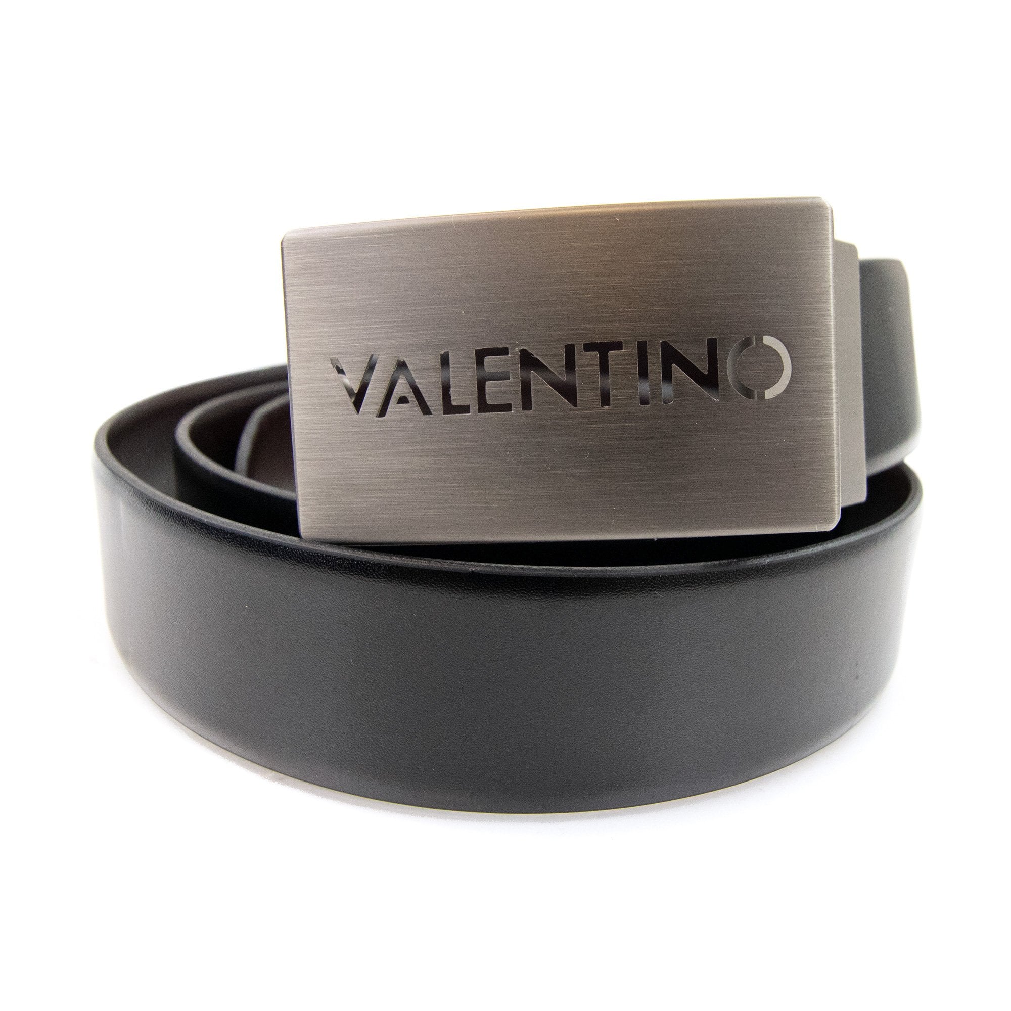 Valentino Parure Slice Belt & Key Chain Set Nero