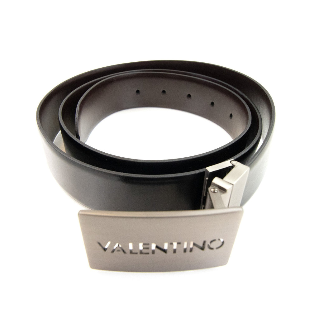 Valentino Parure Slice Belt & Key Chain Set Nero