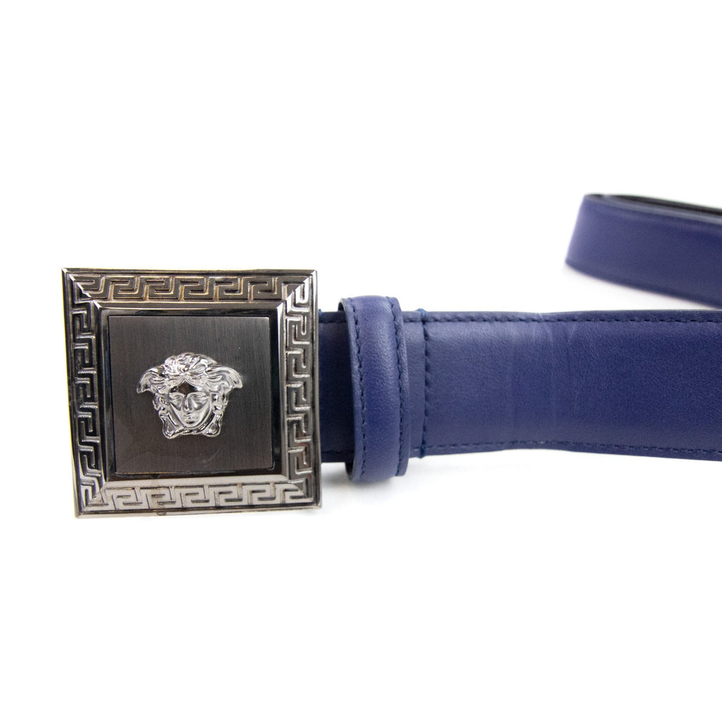 Versace Medusa Head Motif Buckle Belt Bluette