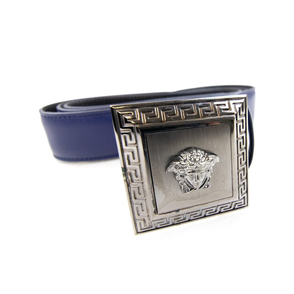 Versace Medusa Head Motif Buckle Belt Bluette