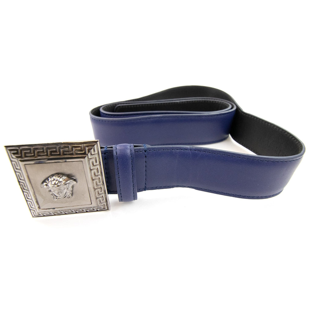 Versace Medusa Head Motif Buckle Belt Bluette