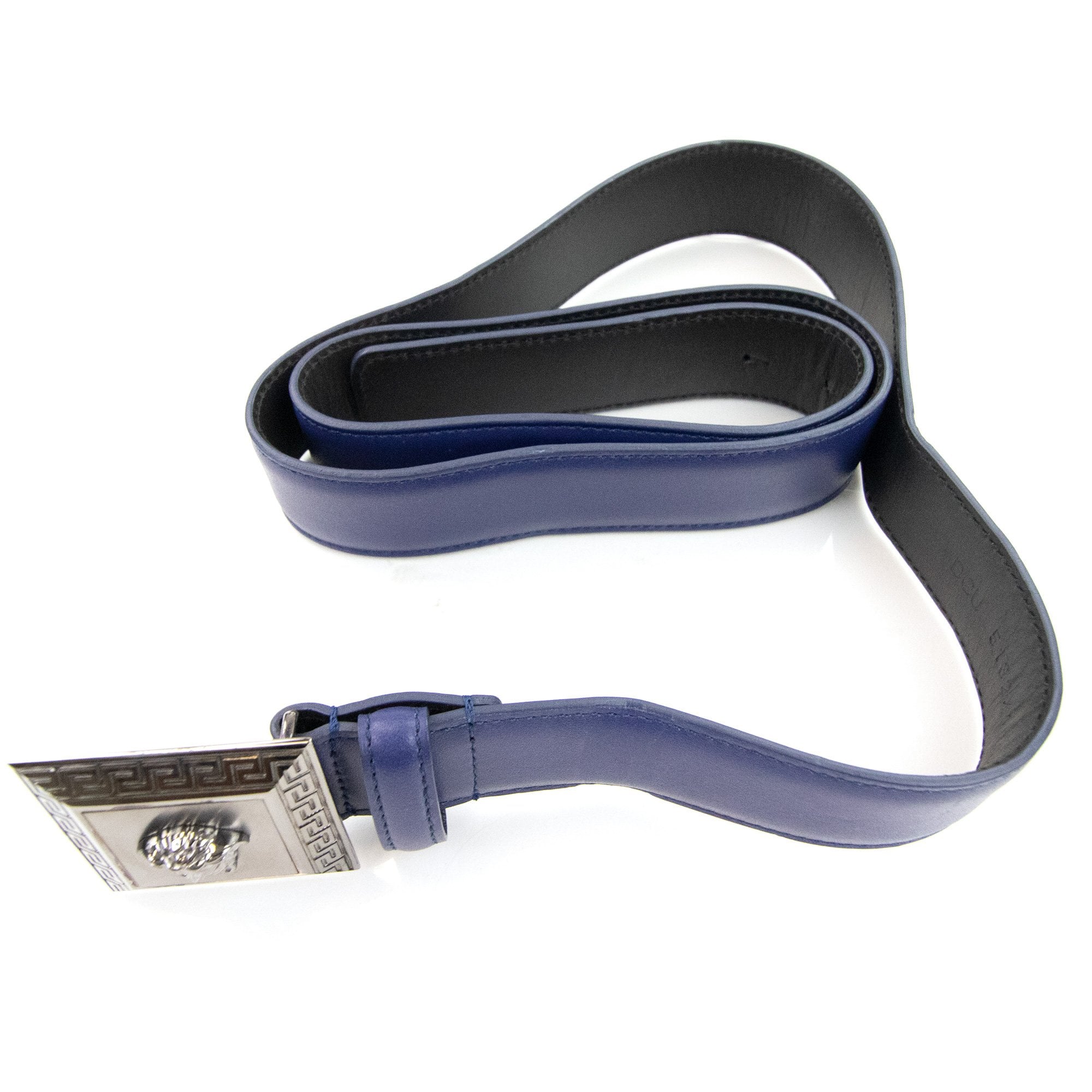 Versace Medusa Head Motif Buckle Belt Bluette