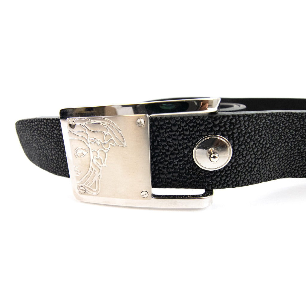 Versace Collection Medusa Buckle Belt Black