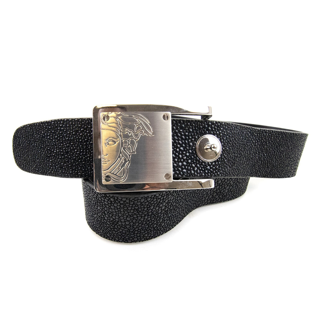 Versace Collection Medusa Buckle Belt Black