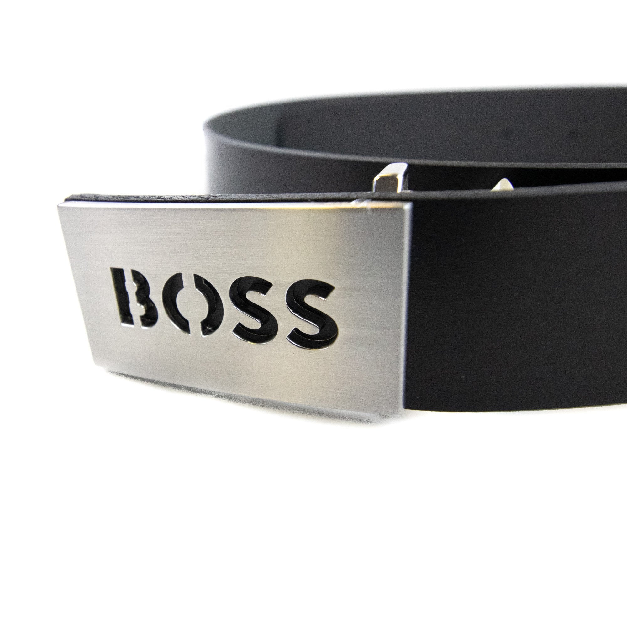 Hugo Boss Icon Cut Sz35 Buckle Belt Black 001