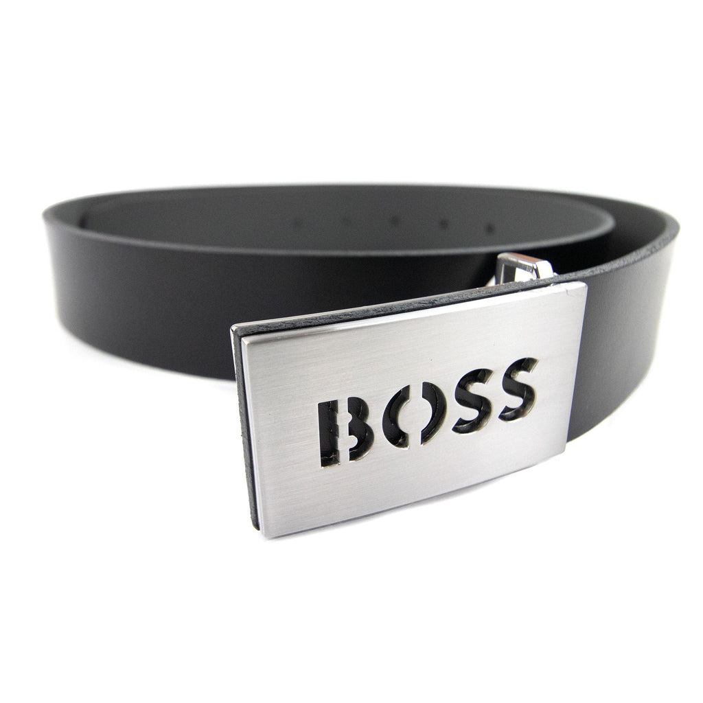 Hugo Boss Icon Cut Sz35 Buckle Belt Black 001