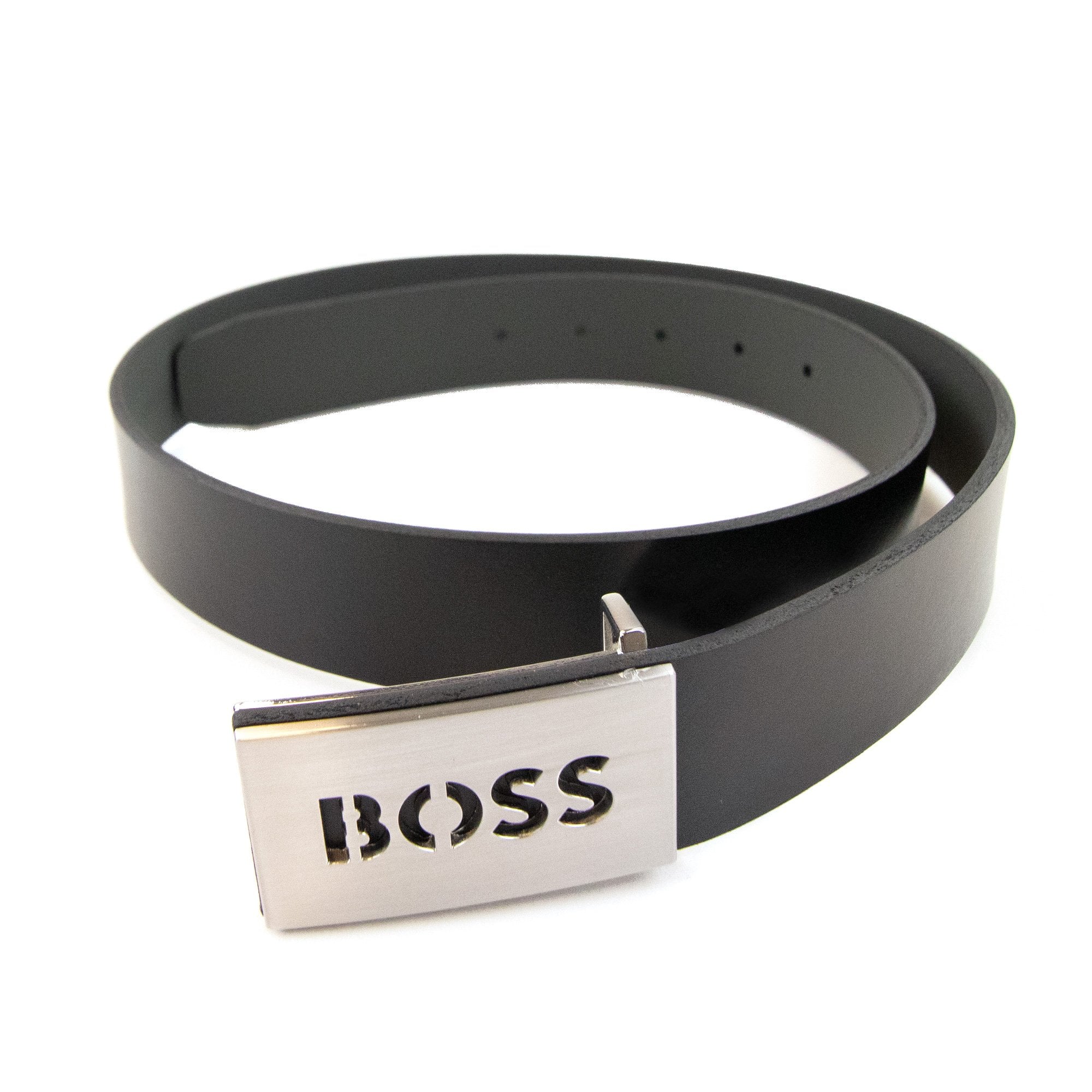 Hugo Boss Icon Cut Sz35 Buckle Belt Black 001