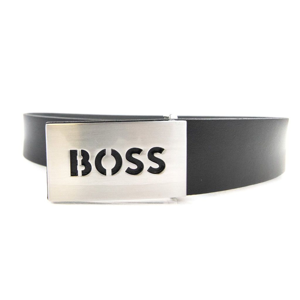 Hugo Boss Icon Cut Sz35 Buckle Belt Black 001