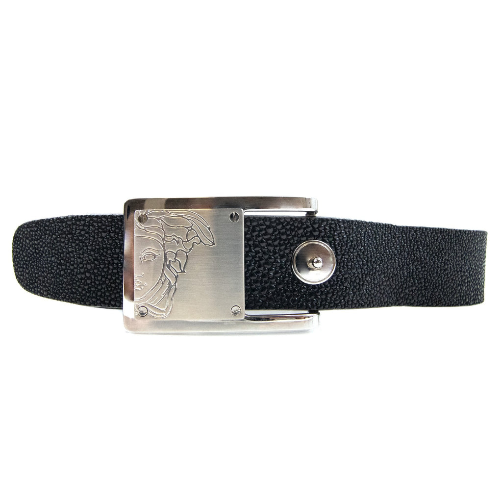 Versace Collection Medusa Buckle Belt Black