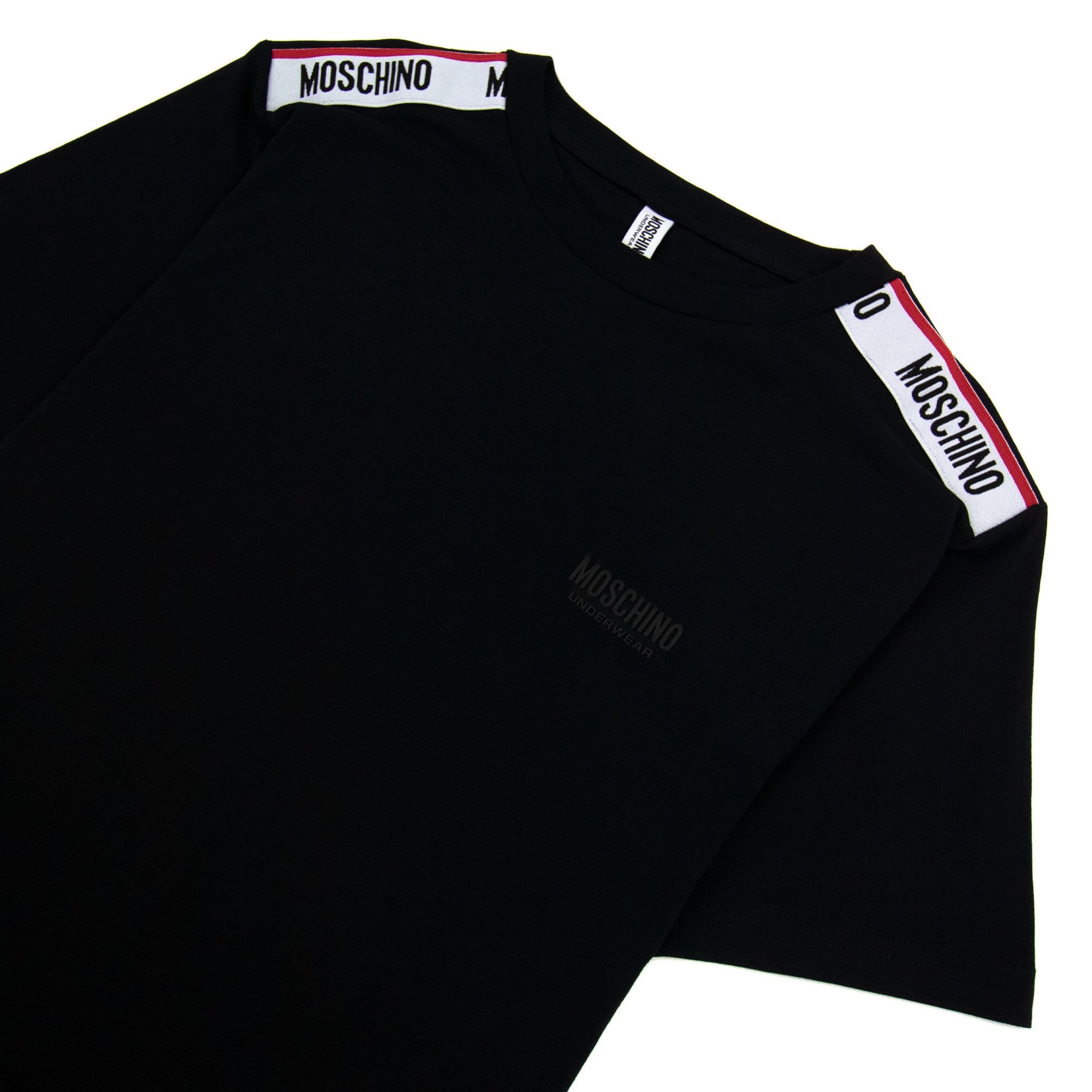 Moschino Underwear Tape Logo T-shirt Black 0555