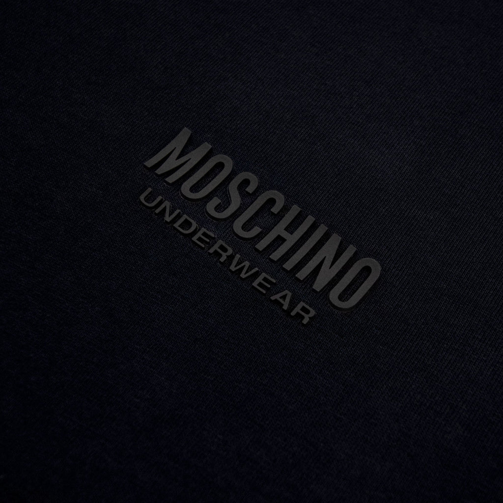 Moschino Underwear Chest Logo Tape T Shirt Black 0555