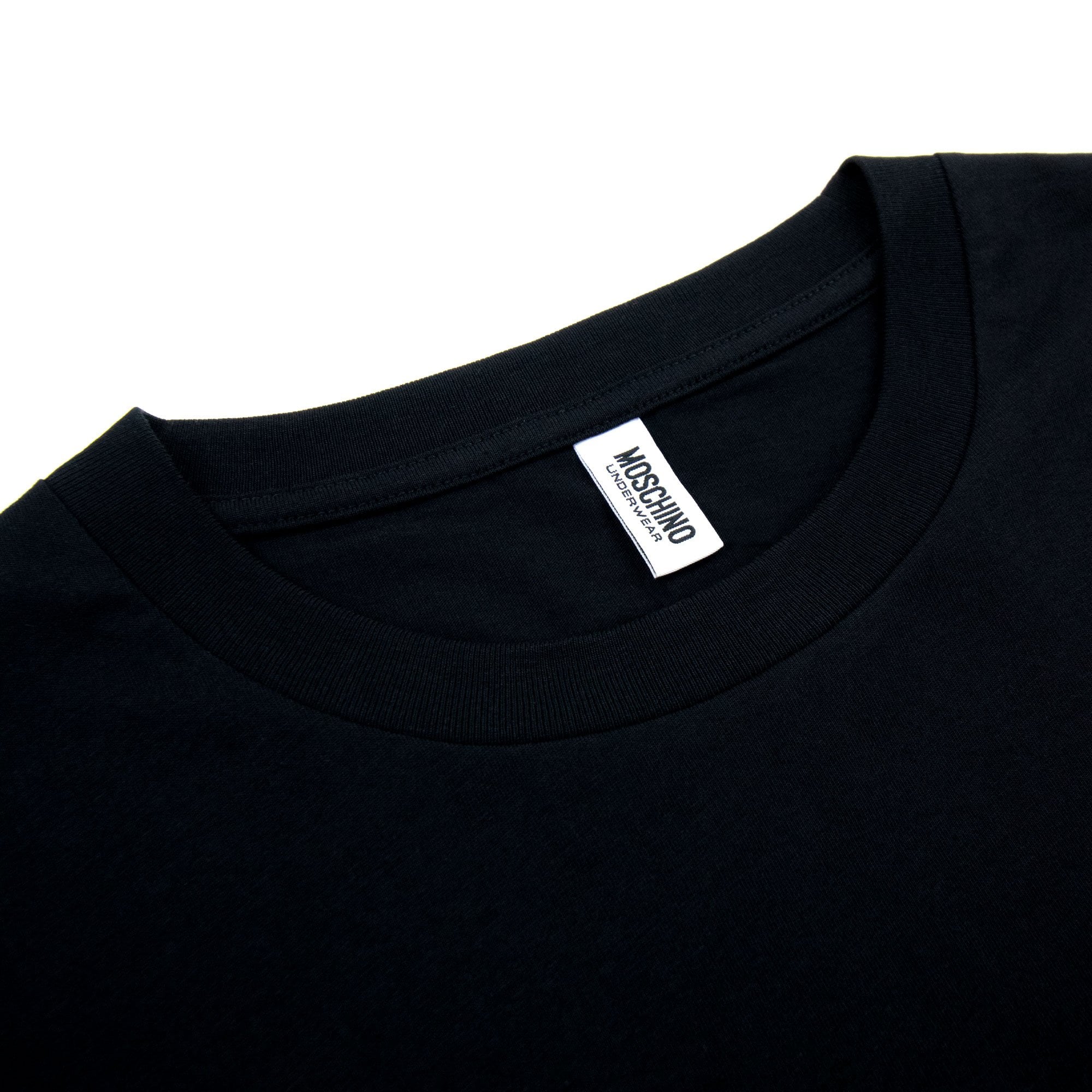 Moschino Underwear Chest Logo Tape T Shirt Black 0555