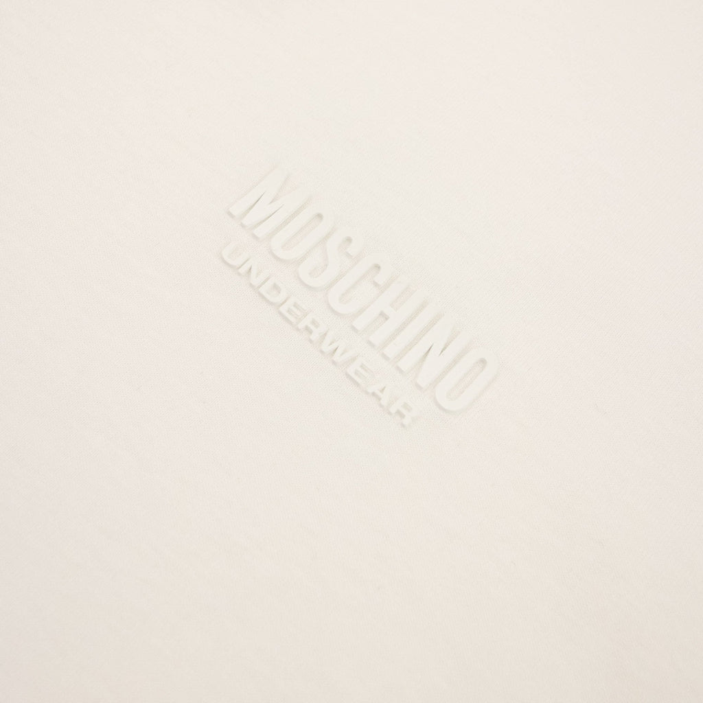 Moschino Underwear Chest Logo Tape T Shirt White 0001