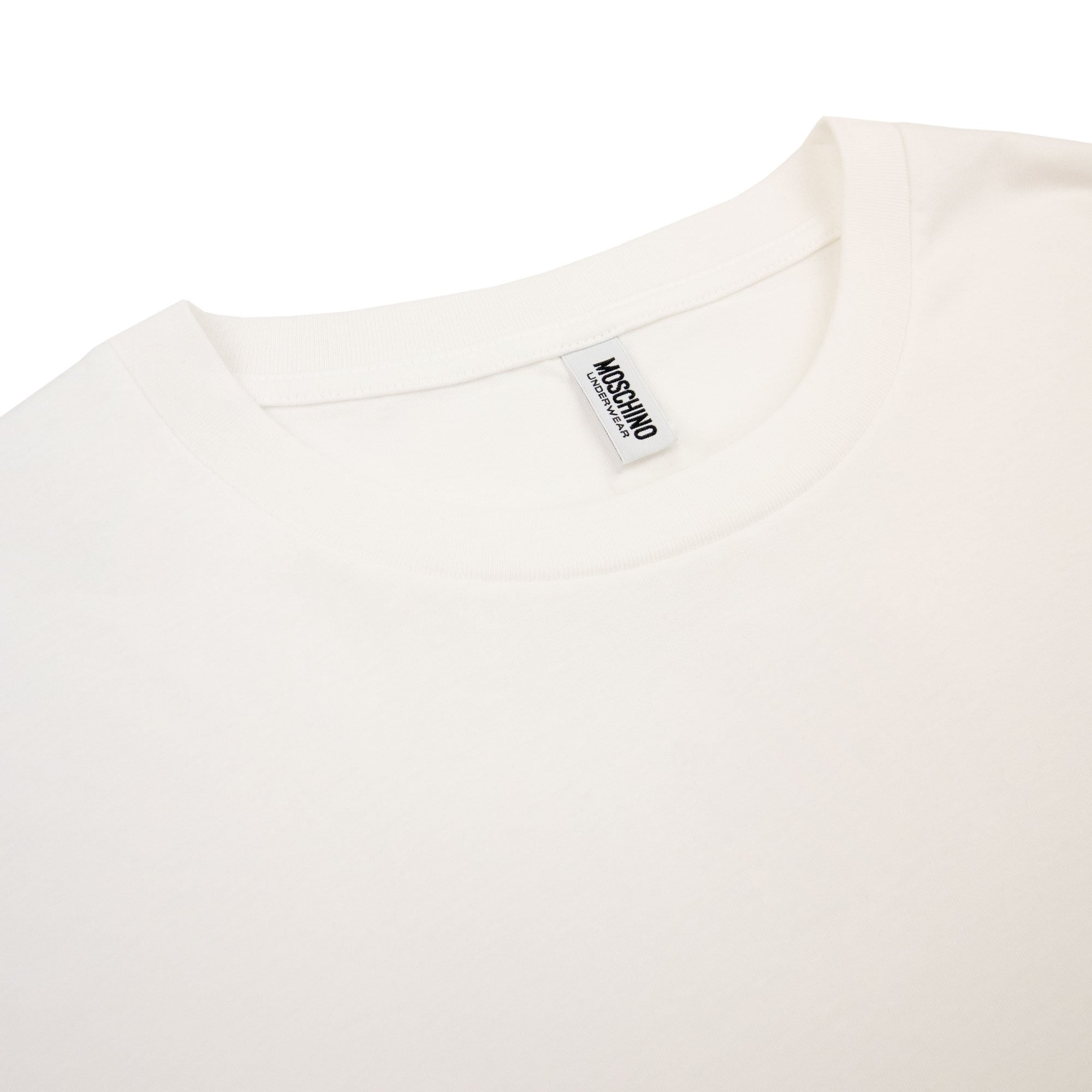 Moschino Underwear Chest Logo Tape T Shirt White 0001