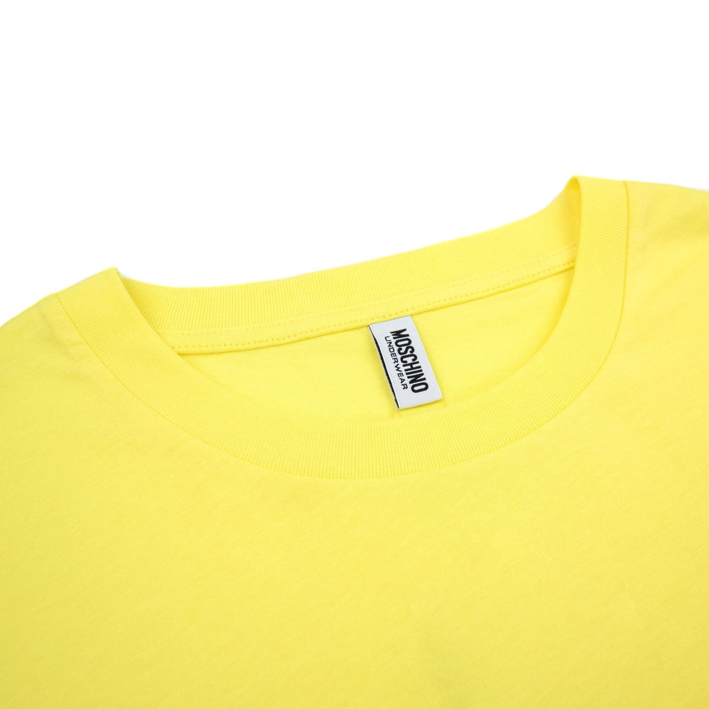 Moschino Underwear Chest Logo Tape T Shirt Yellow 0021