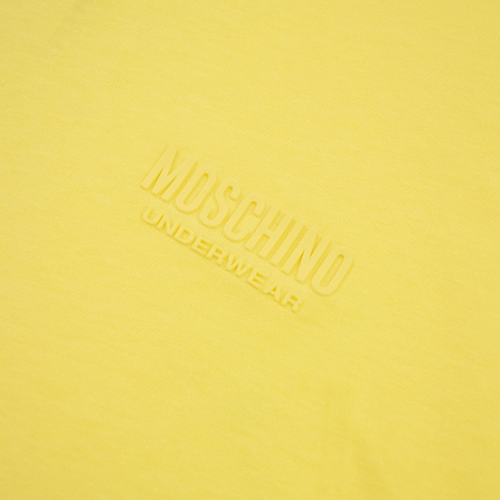 Moschino Underwear Chest Logo Tape T Shirt Yellow 0021