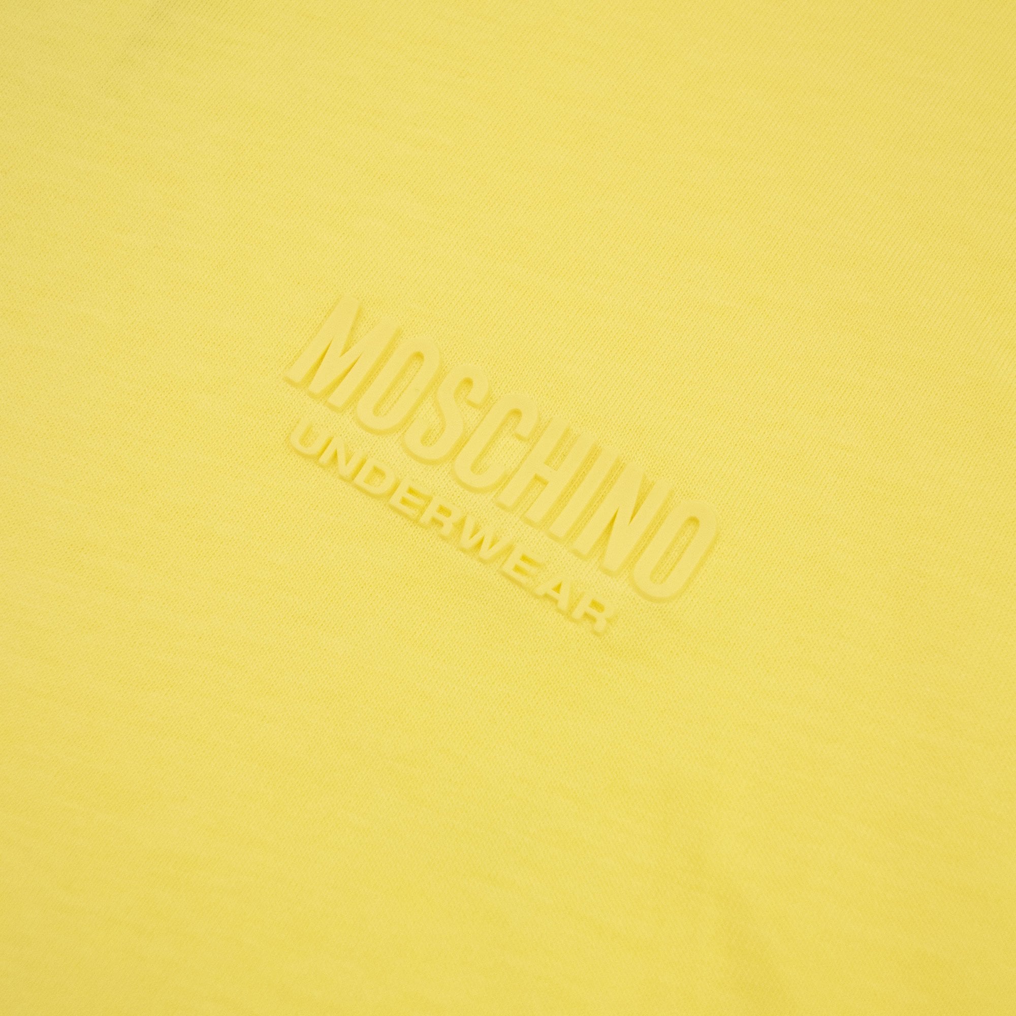 Moschino Underwear Chest Logo Tape T Shirt Yellow 0021