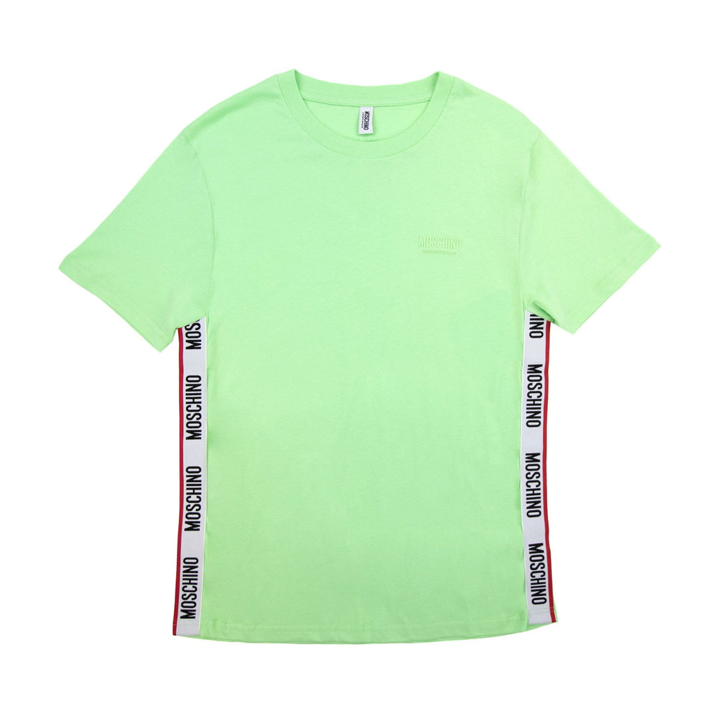 Moschino Underwear Chest Logo Tape T Shirt Green 0449
