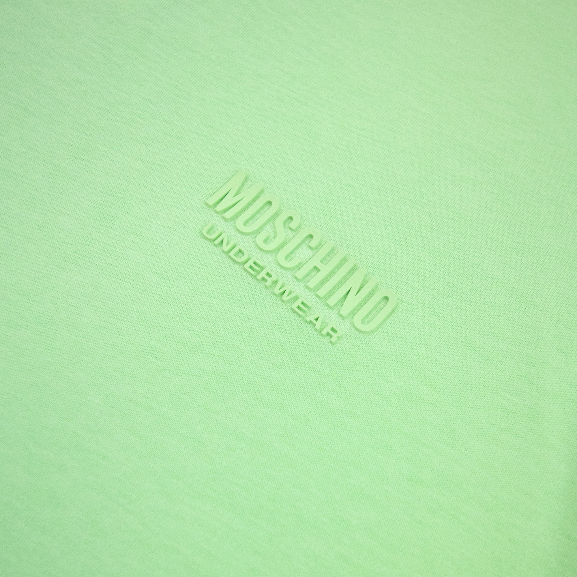Moschino Underwear Chest Logo Tape T Shirt Green 0449
