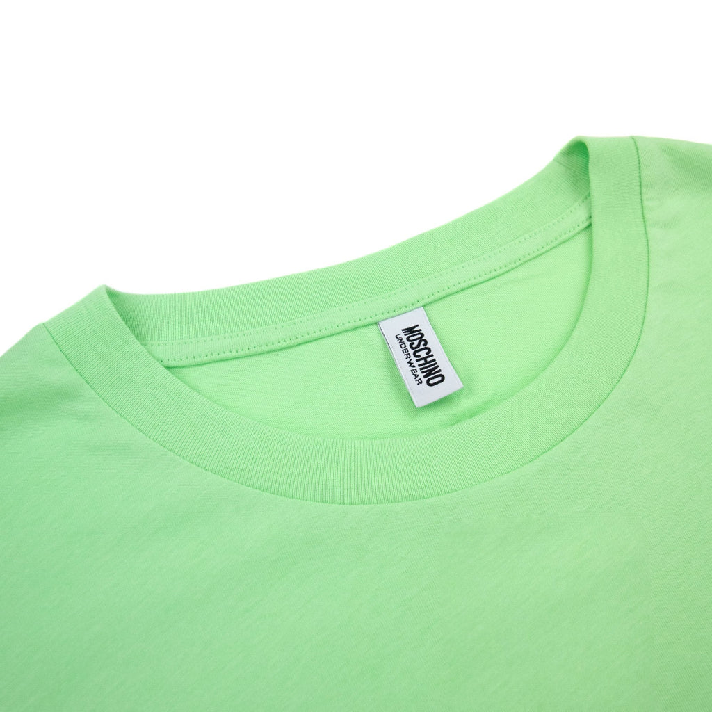 Moschino Underwear Chest Logo Tape T Shirt Green 0449