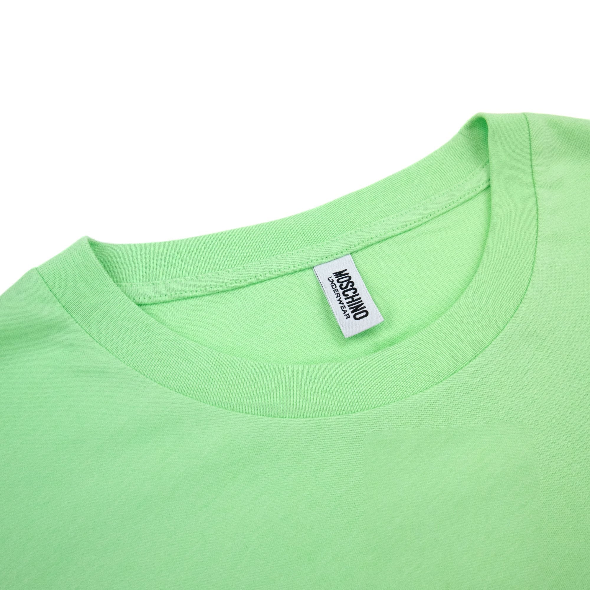 Moschino Underwear Chest Logo Tape T Shirt Green 0449