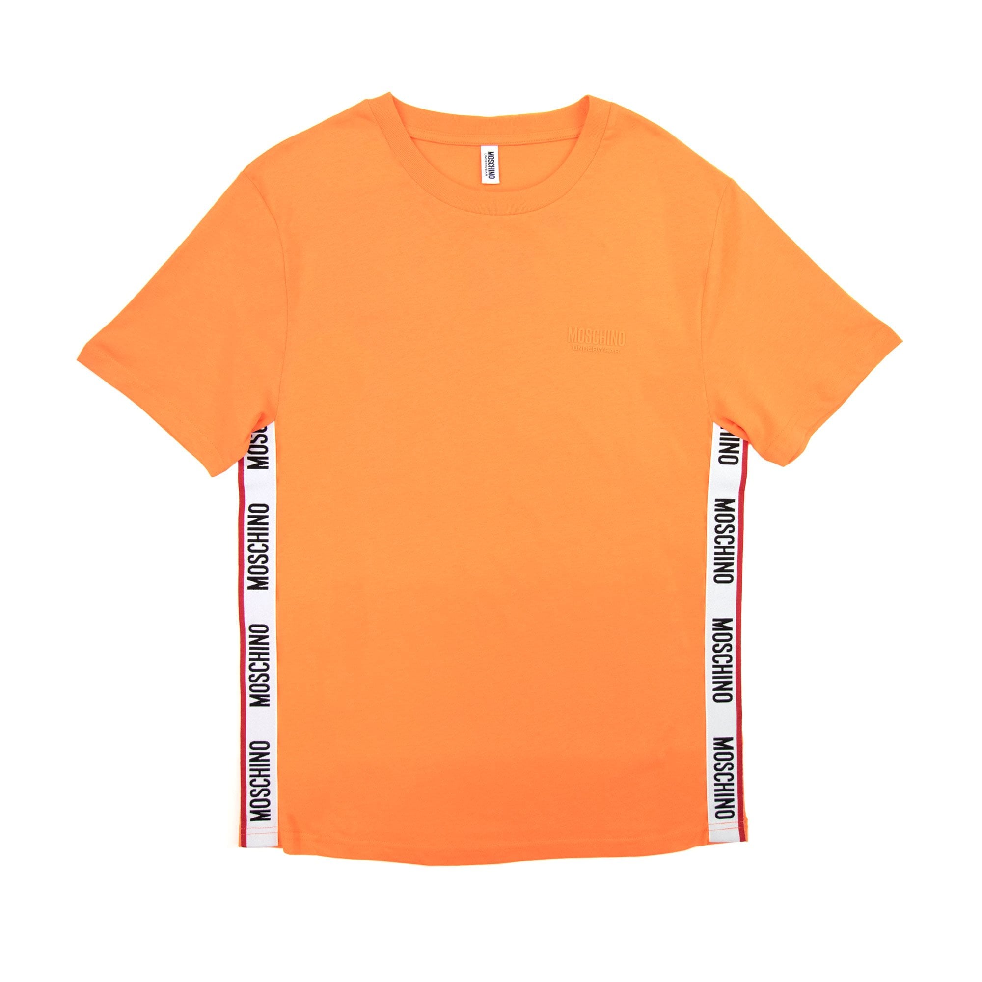Moschino Underwear Chest Logo Tape T Shirt Orange 0035